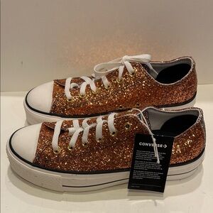 Converse Copper Glitter Sneakers